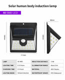 40 Led Solar Wall Motion Sensor Lights Outdoor Fence Light Waterproof Garden - TRYPER LED LIGHTING