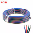 4Pin Wire Flexible Extension Cable for RGB Led Strip Lights 2/4/6/8/10 Metres - TRYPER LED LIGHTING