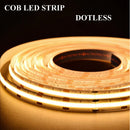12V 5 Metre Cob Led strip lights 320 Leds/m Warm white Cool white Netural White Dotless