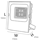 35W/50W/100W/150W/200W Floodlight Cool White IP66 LED Flood - TRYPER LED LIGHTING