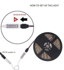 Waterproof 5050 RGB 5M 300 LED Strip Light 12V 24 KEY IR Controller Black Board - TRYPER LED LIGHTING