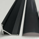 1M Black Corner channel Profile bar - TRYPER LED LIGHTING